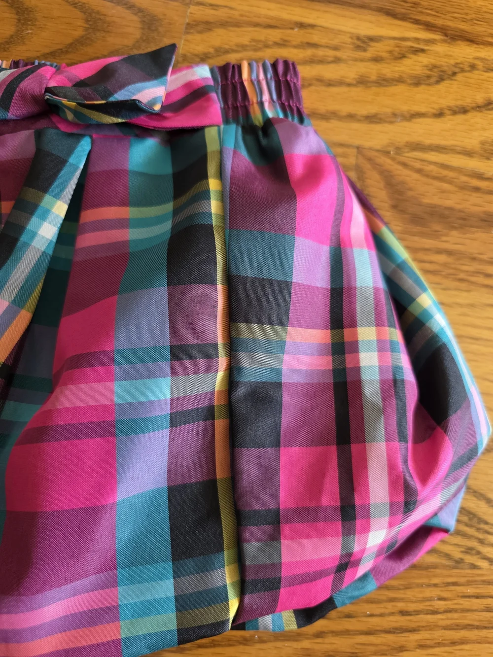 healthtex Pink and Blue Plaid Bubble Skirt
